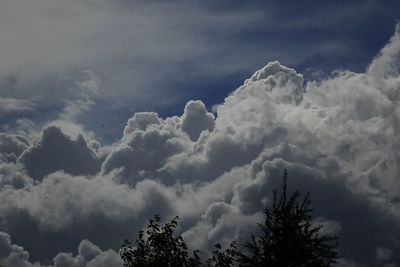 Low angle view of cloudy sky