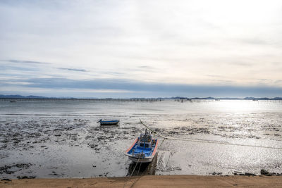 The view of various fishing boats off the coast of sinan county in south korea