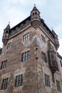 Historic tower of restaurant nassauer keller in nuremberg, bavaria, germany in autunm