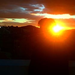 Man against sky during sunset