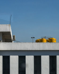 Low angle view of building against clear sky