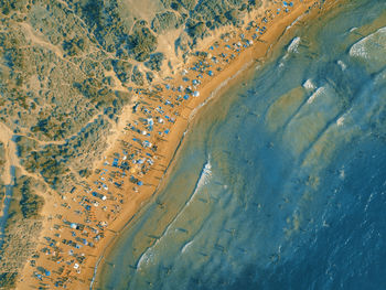 High angle view of land