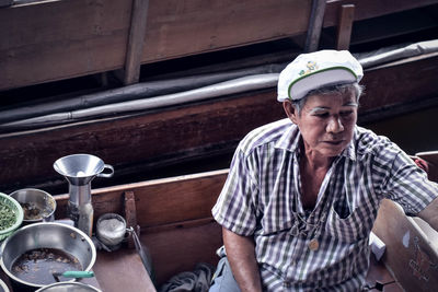 Portrait of a man wearing mask