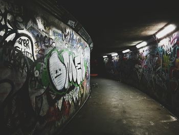 Illuminated light painting at night