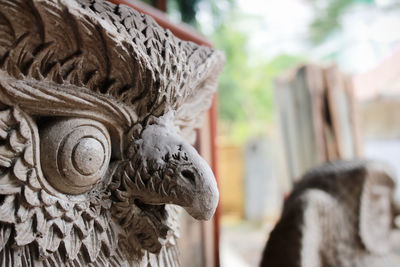 Close-up of elephant statue