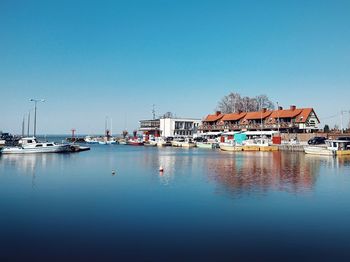 Sailboats in marina