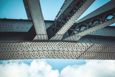 Low angle view of bridge against sky