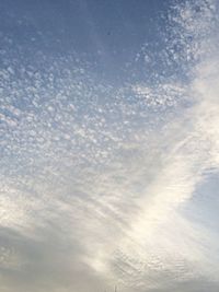 Low angle view of cloudy sky