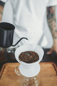 Coffee cup on table