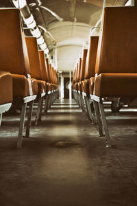 Empty seats in row