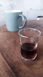 Close-up of coffee on table