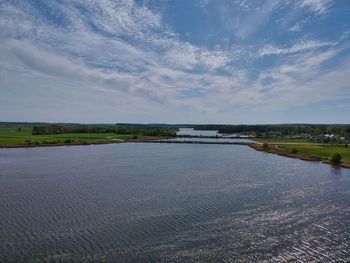 Scenic view of river against sky