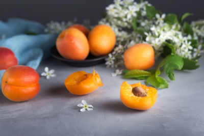 Close-up of fruits on table