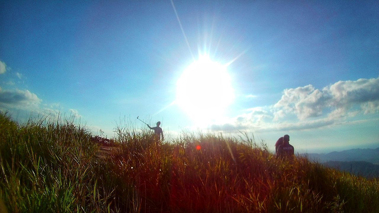 PANORAMIC VIEW OF SUN SHINING ON LAND