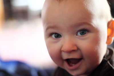 Close-up portrait of cute baby