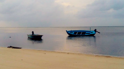 Boats in sea