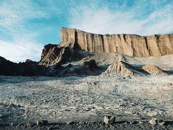 Rock formations on landscape