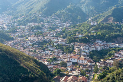 High angle view of townscape