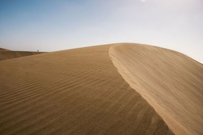 Sand dunes in a desert