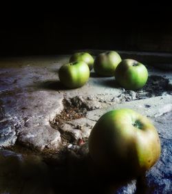 Close-up of apples on table