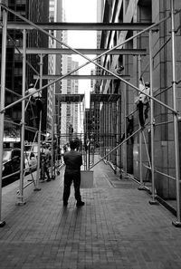 Man walking in city