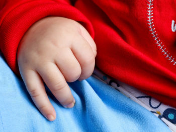 Close-up of baby feet