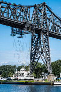 The rendsburg high bridge by friedrich voss, over kielercanal, germany