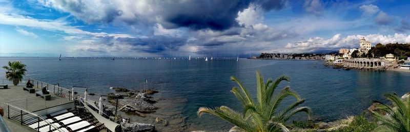 Panoramic view of sea against sky