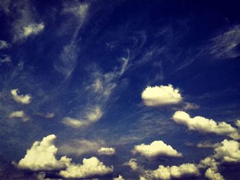 Low angle view of cloudy sky