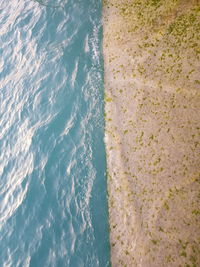 High angle view of beach