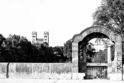 Old building against clear sky