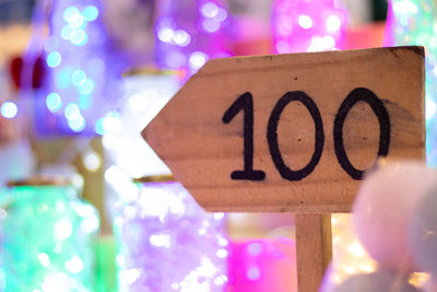 Close-up of love sign
