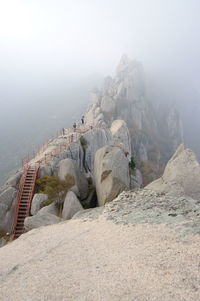 View of steps on mountain