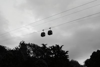 Low angle view of silhouette trees against sky