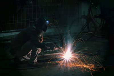 Man welding at workshop