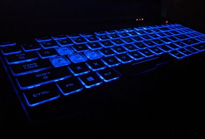 Close-up of laptop keyboard