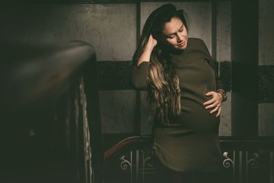 Portrait of pregnant woman