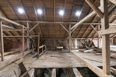 Interior of abandoned building