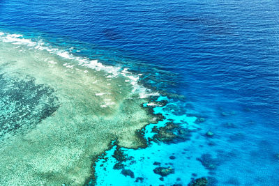 High angle view of beach