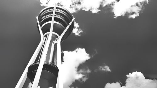 Low angle view of tower against sky