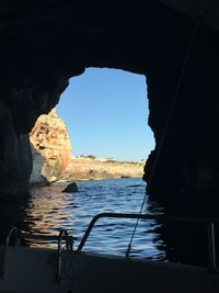 View of sea against cloudy sky