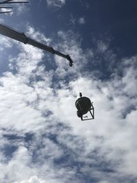 Low angle view of street light against sky