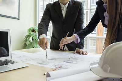 People working on table