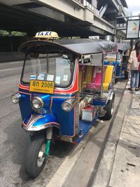 Vehicles on road in city