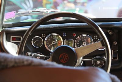 Close-up of vintage car