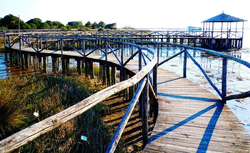 Footbridge over river