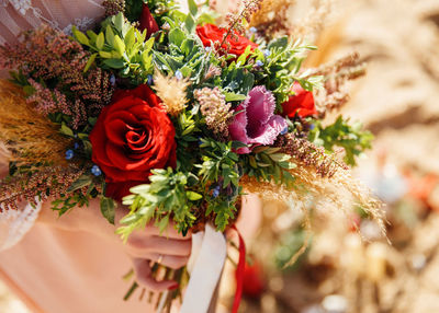 Close-up of rose bouquet