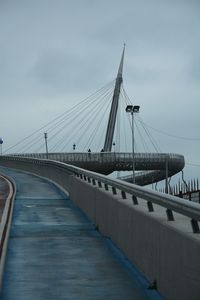 Suspension bridge against sky