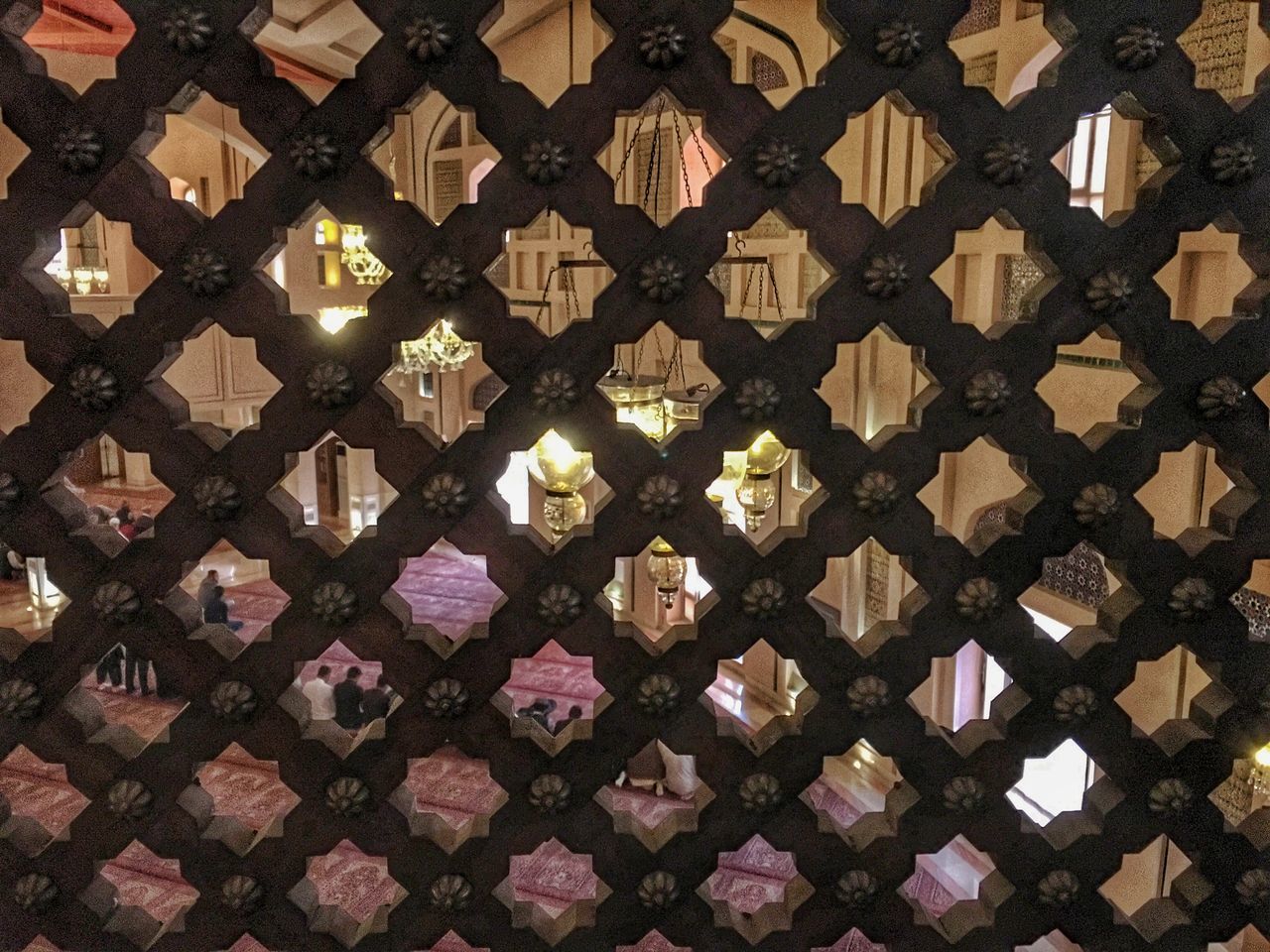 full frame, backgrounds, pattern, indoors, repetition, design, textured, geometric shape, wall - building feature, in a row, close-up, architecture, shape, no people, built structure, square shape, tile, abundance, metal, illuminated