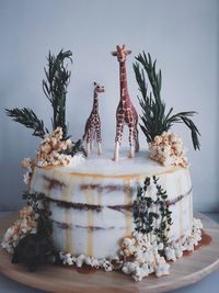 Close-up of cake on table